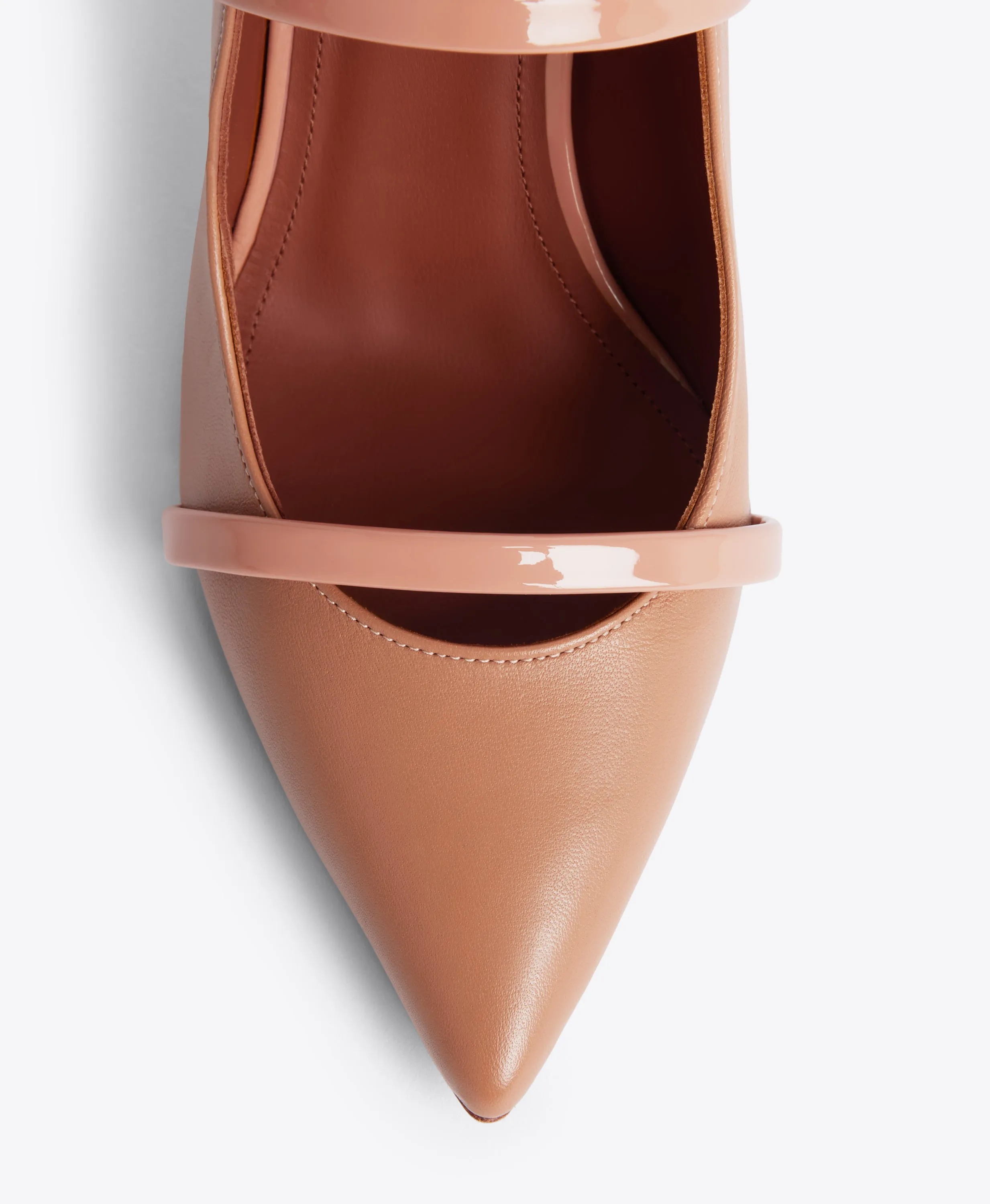 Maureen 70 Blush Leather Mules