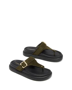 Palloma Sandal Khaki Microsuede