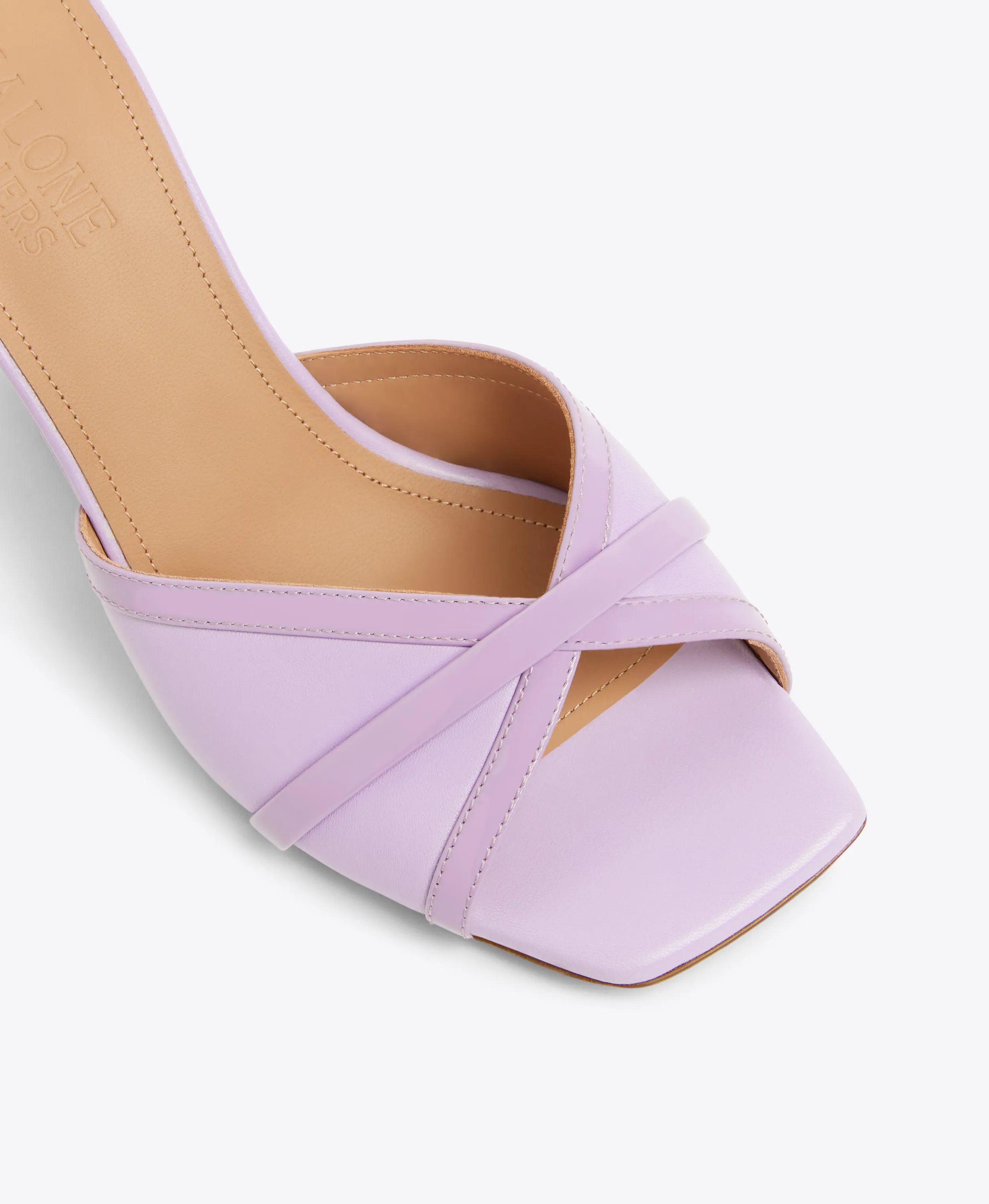 Perla 85 Lilac Leather Wedges