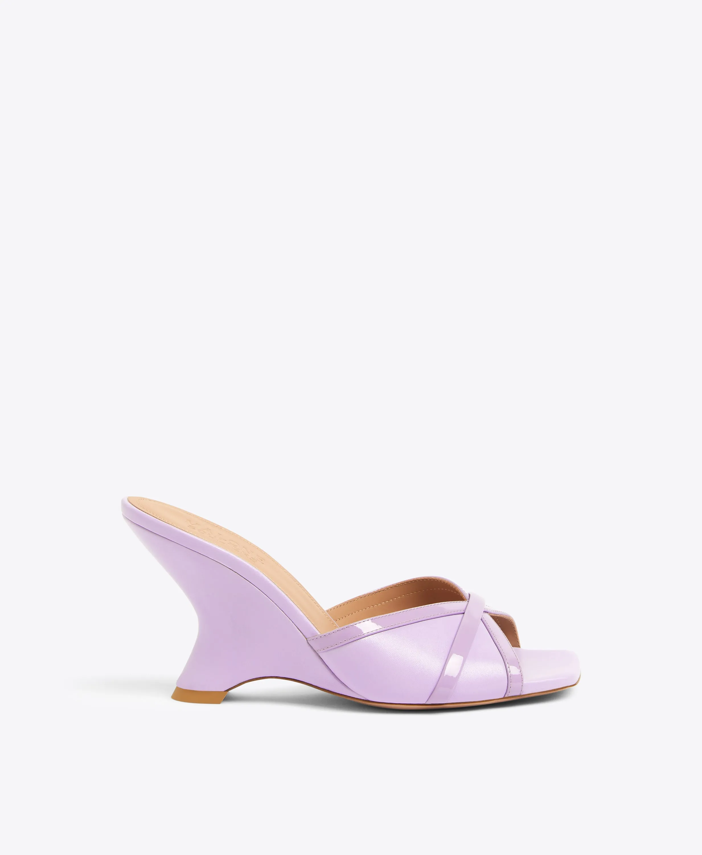 Perla 85 Lilac Leather Wedges