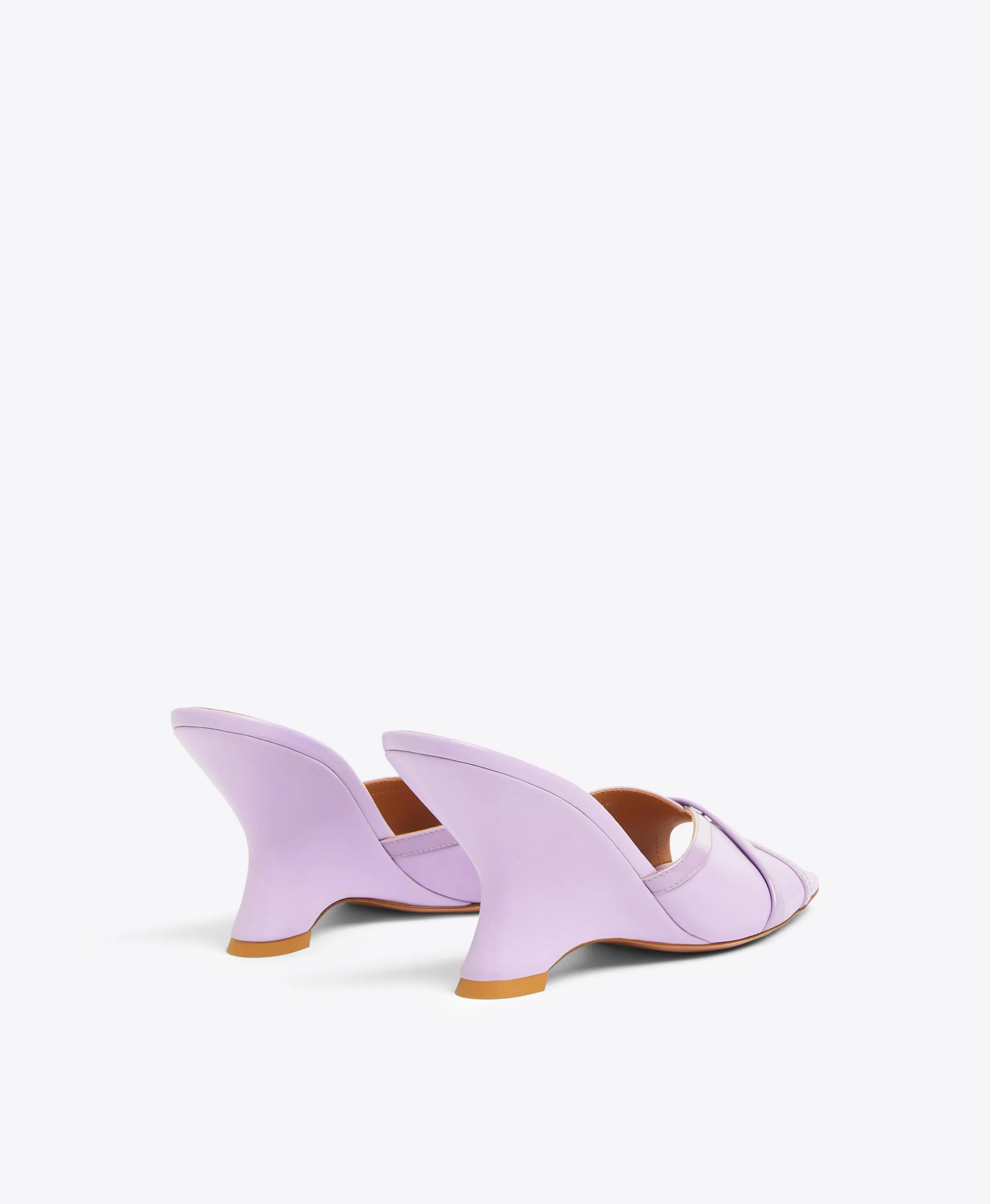 Perla 85 Lilac Leather Wedges