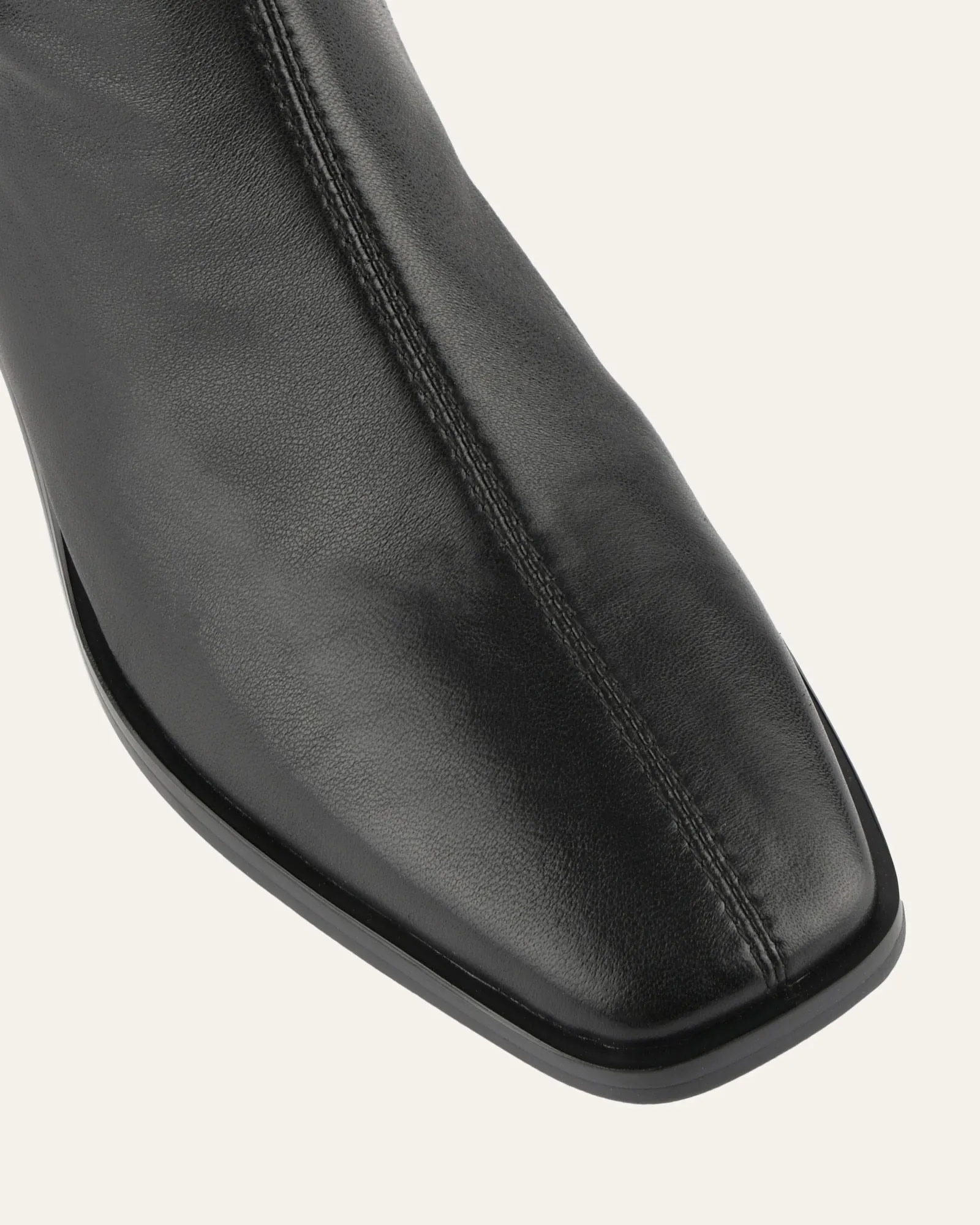 QUEENIE KNEE BOOTS BLACK LEATHER