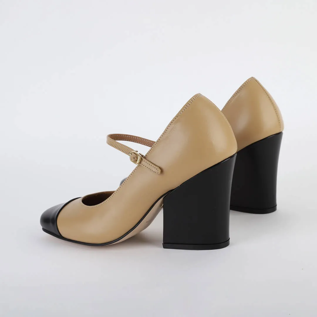 *ROXY - beige, 8cm size UK 2