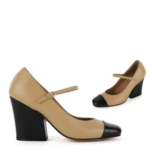 *ROXY - beige, 8cm size UK 2