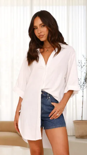 Samson Button Up Shirt - White