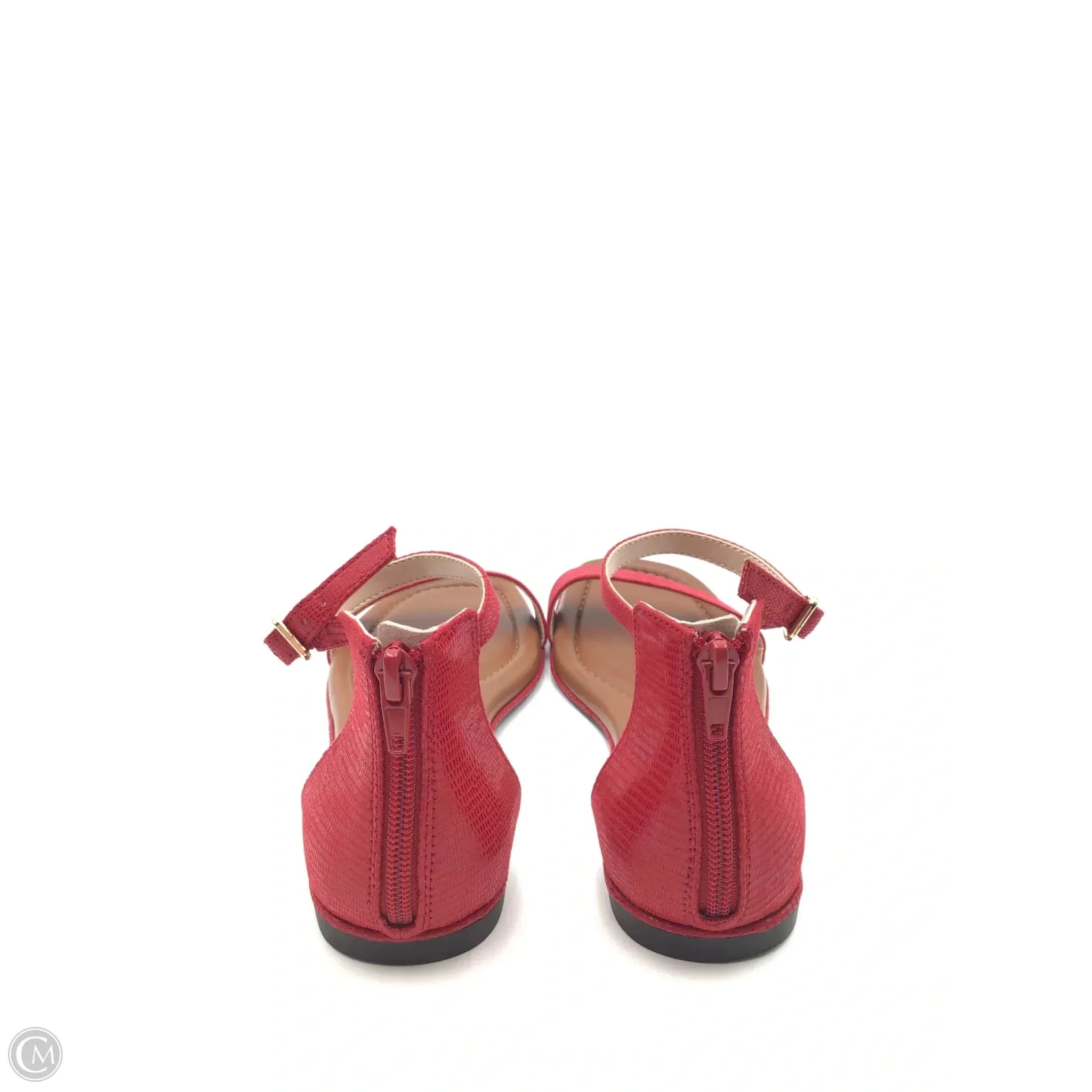 Sandals Flats By Kelly And Katie In Brown & Red, Size: 7.5