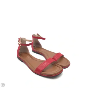 Sandals Flats By Kelly And Katie In Brown & Red, Size: 7.5