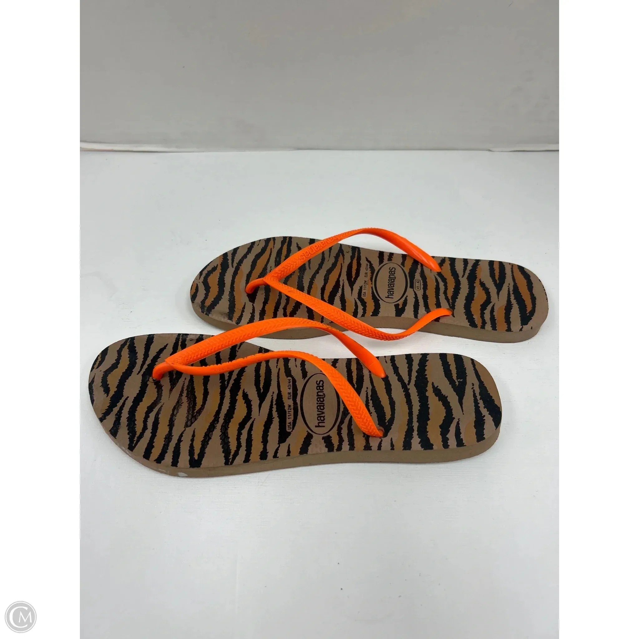 Sandals Flip Flops By Havaianas In Animal Print, Size: 11