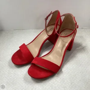 Sandals Heels Block By A New Day In Red, Size: 7.5