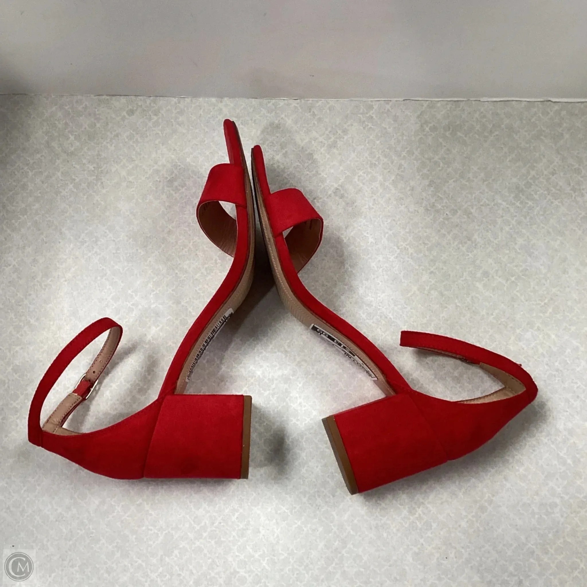 Sandals Heels Block By A New Day In Red, Size: 7.5