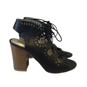 Sandals Heels Block By Ana In Black, Size:8.5