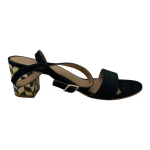Sandals Heels Block By Anthropologie In Black, Size:8