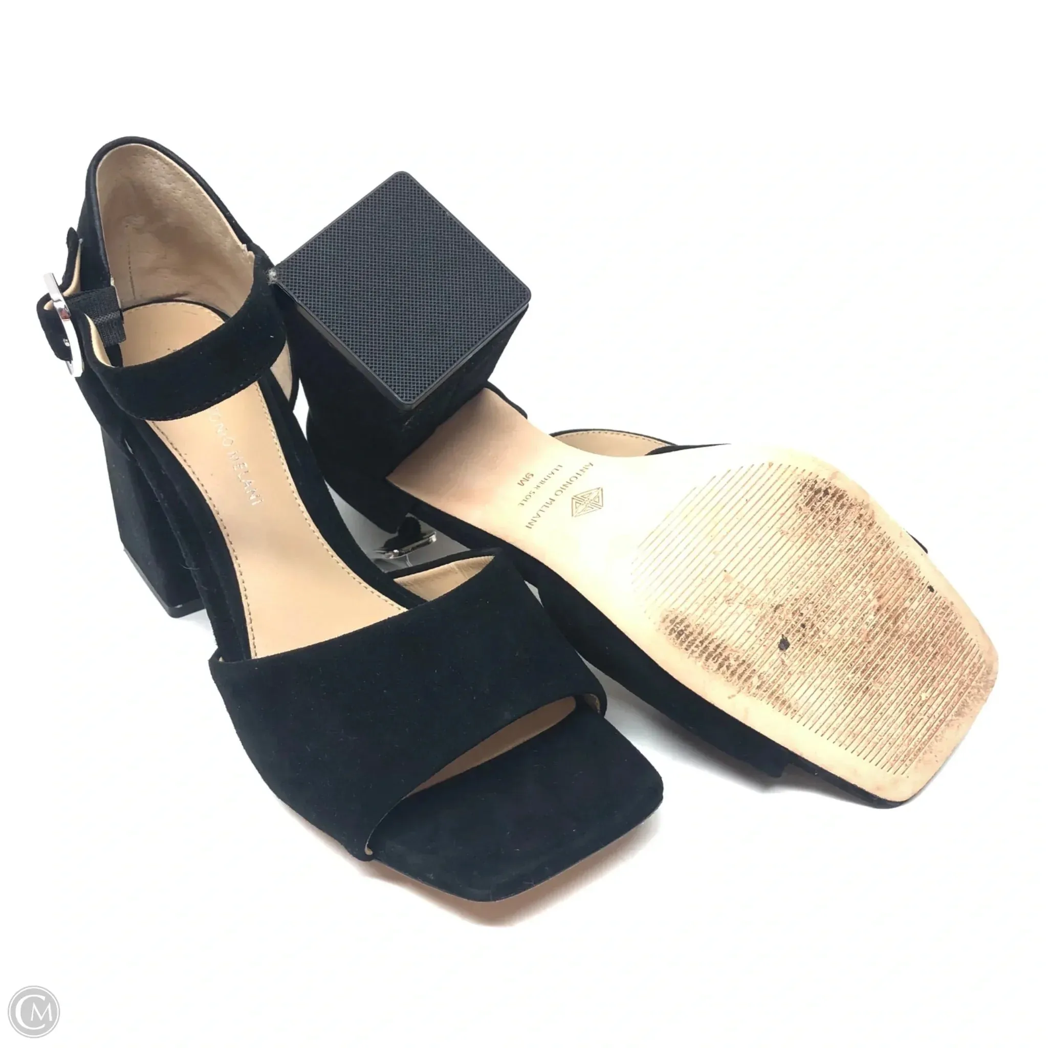 Sandals Heels Block By Antonio Melani In Black, Size: 9