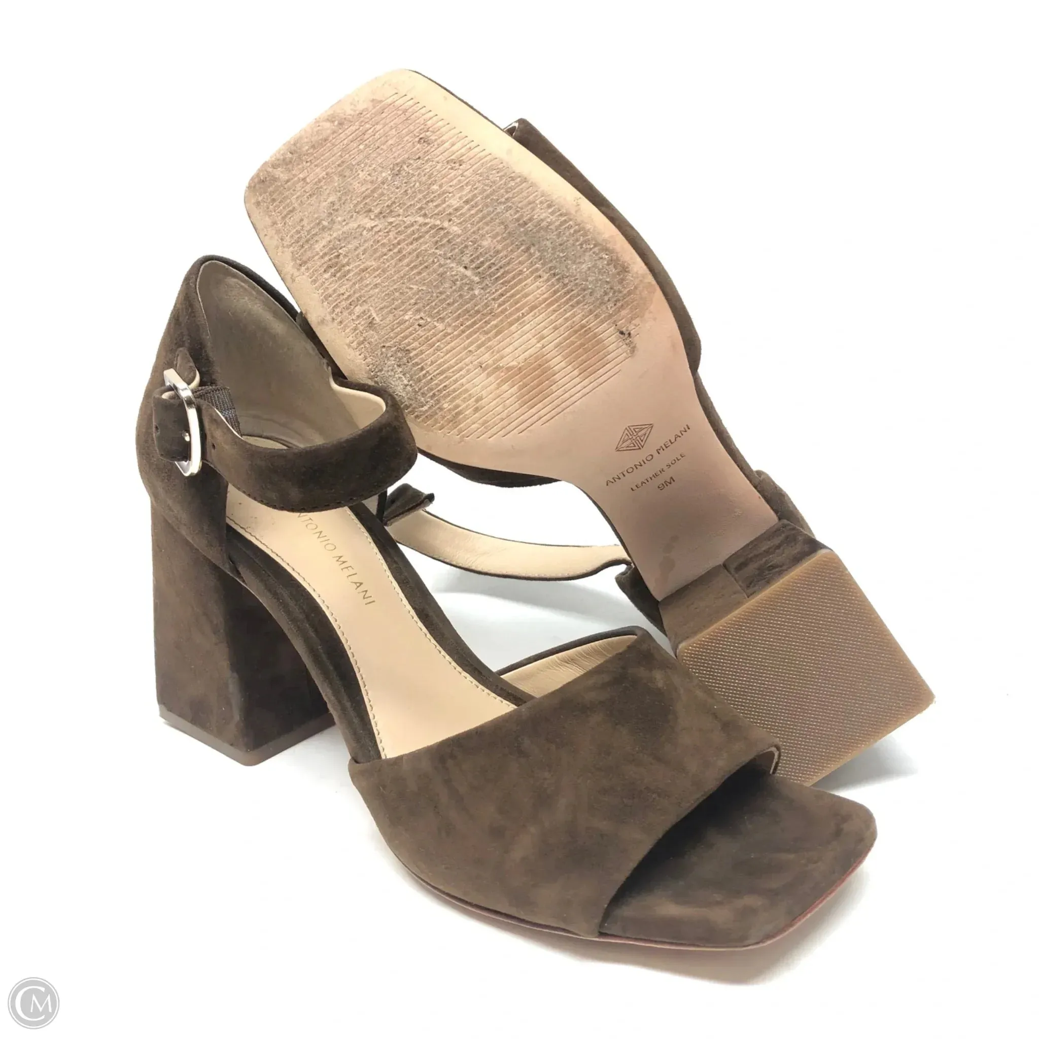 Sandals Heels Block By Antonio Melani In Brown, Size: 9