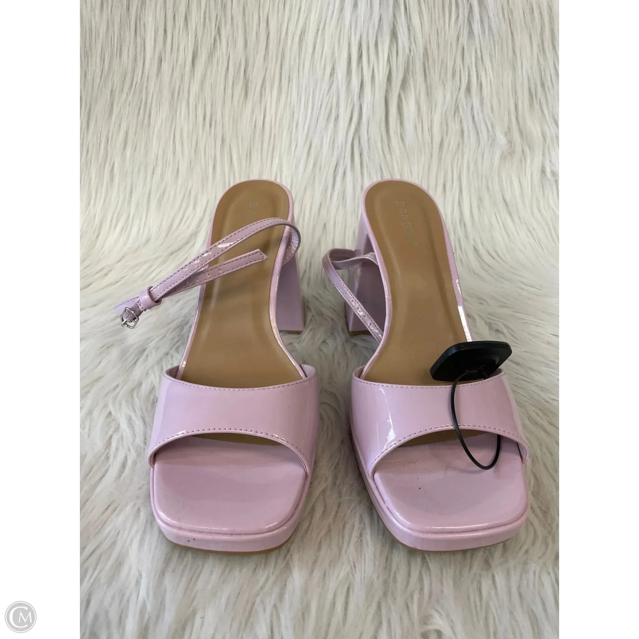 Sandals Heels Block By Bamboo In Purple, Size: 11