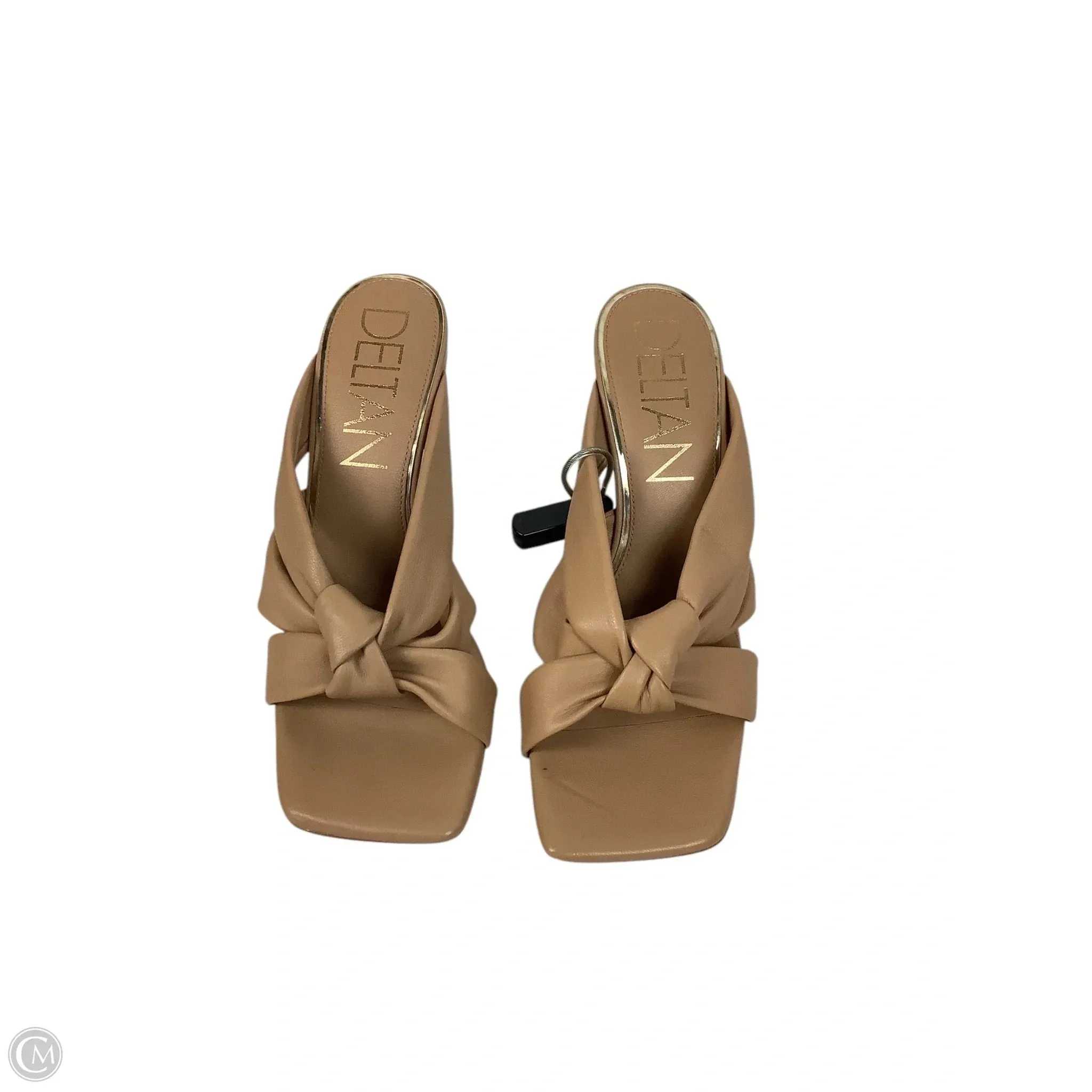 Sandals Heels Block By Clothes Mentor In Tan, Size: 9