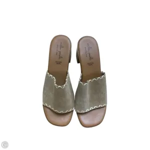 Sandals Heels Block By Clothes Mentor In Taupe, Size: 9
