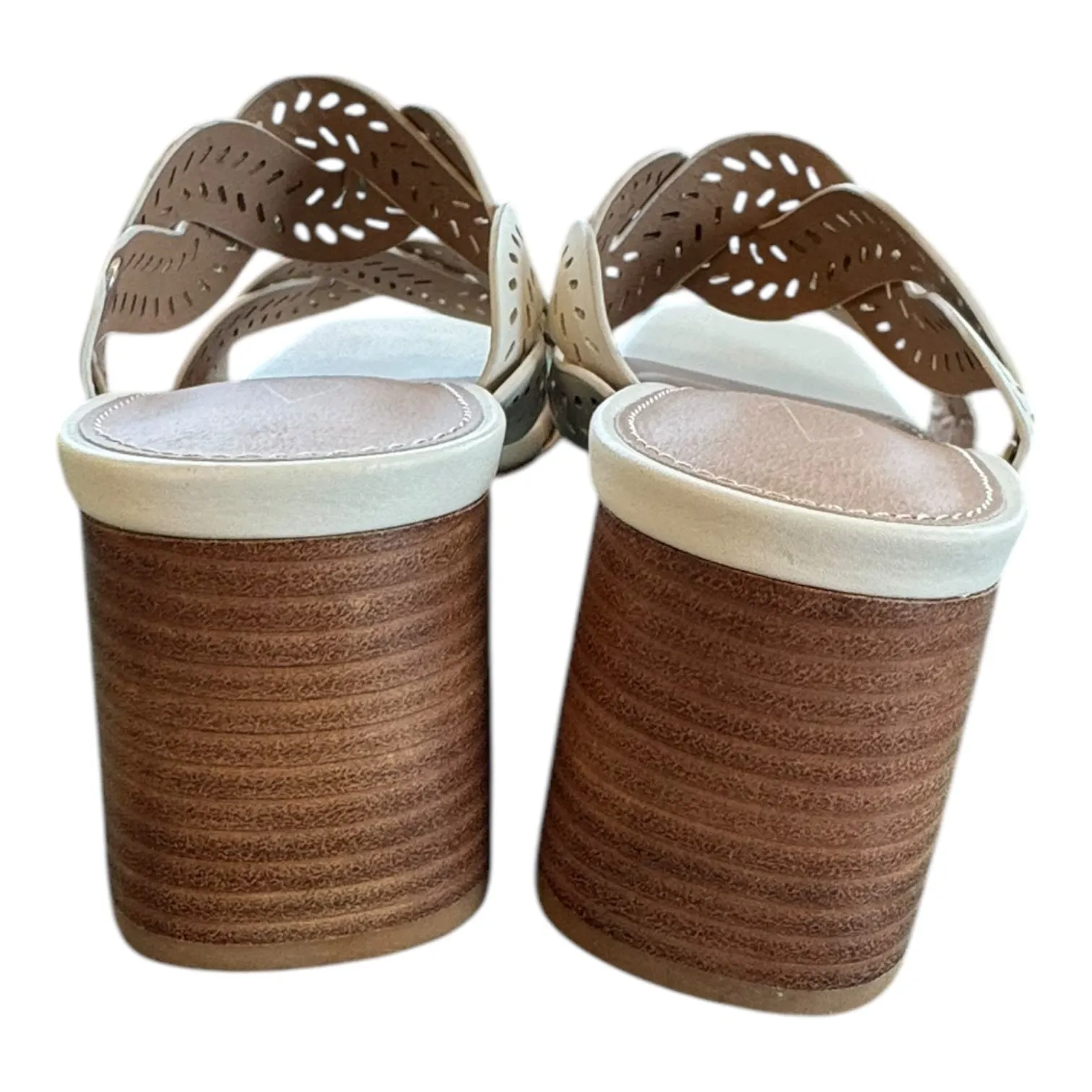 Sandals Heels Block By Joie In Ivory, Size:8