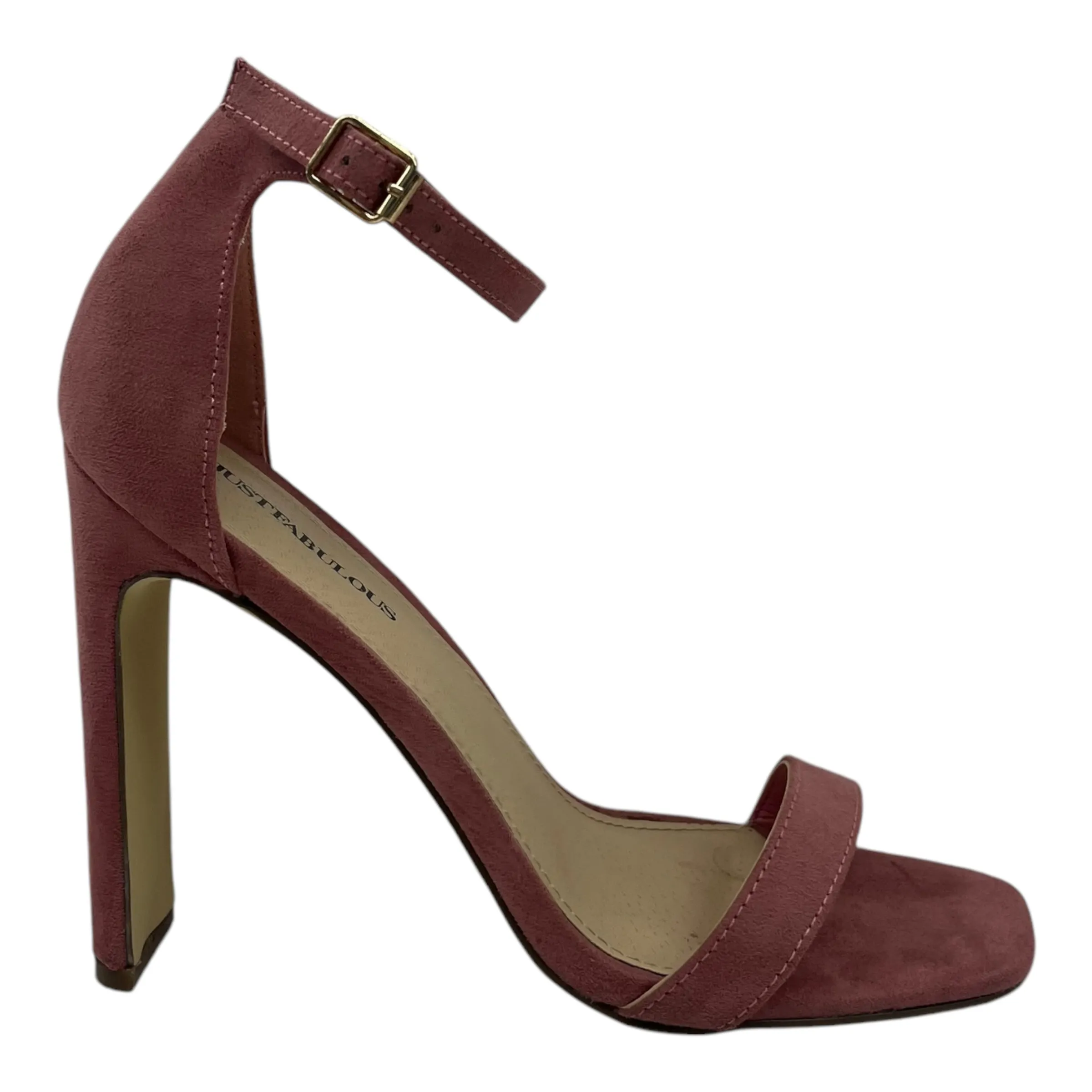 Sandals Heels Block By Just Fab In Pink, Size:7