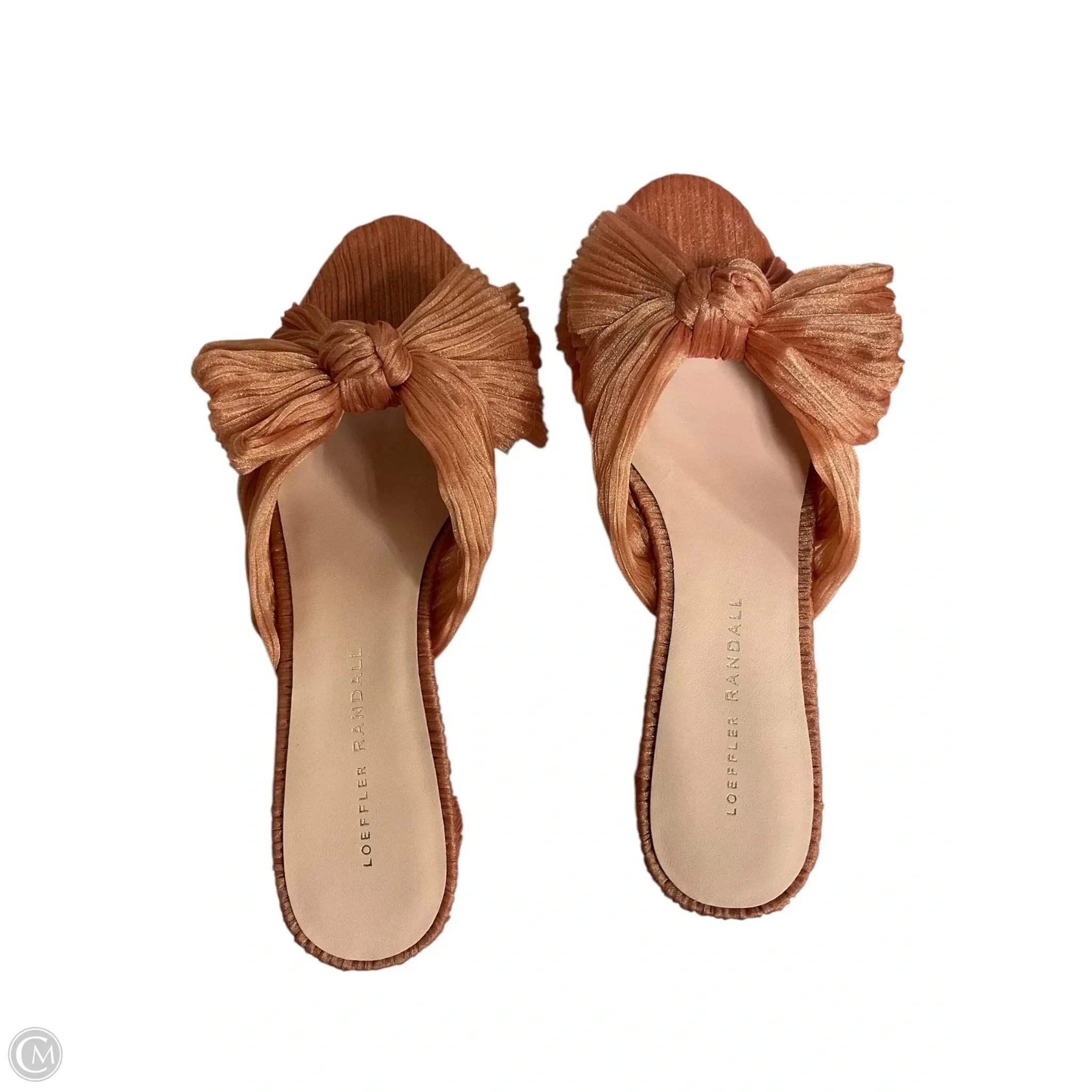 Sandals Heels Block By Loeffler Randall In Coral, Size: 8
