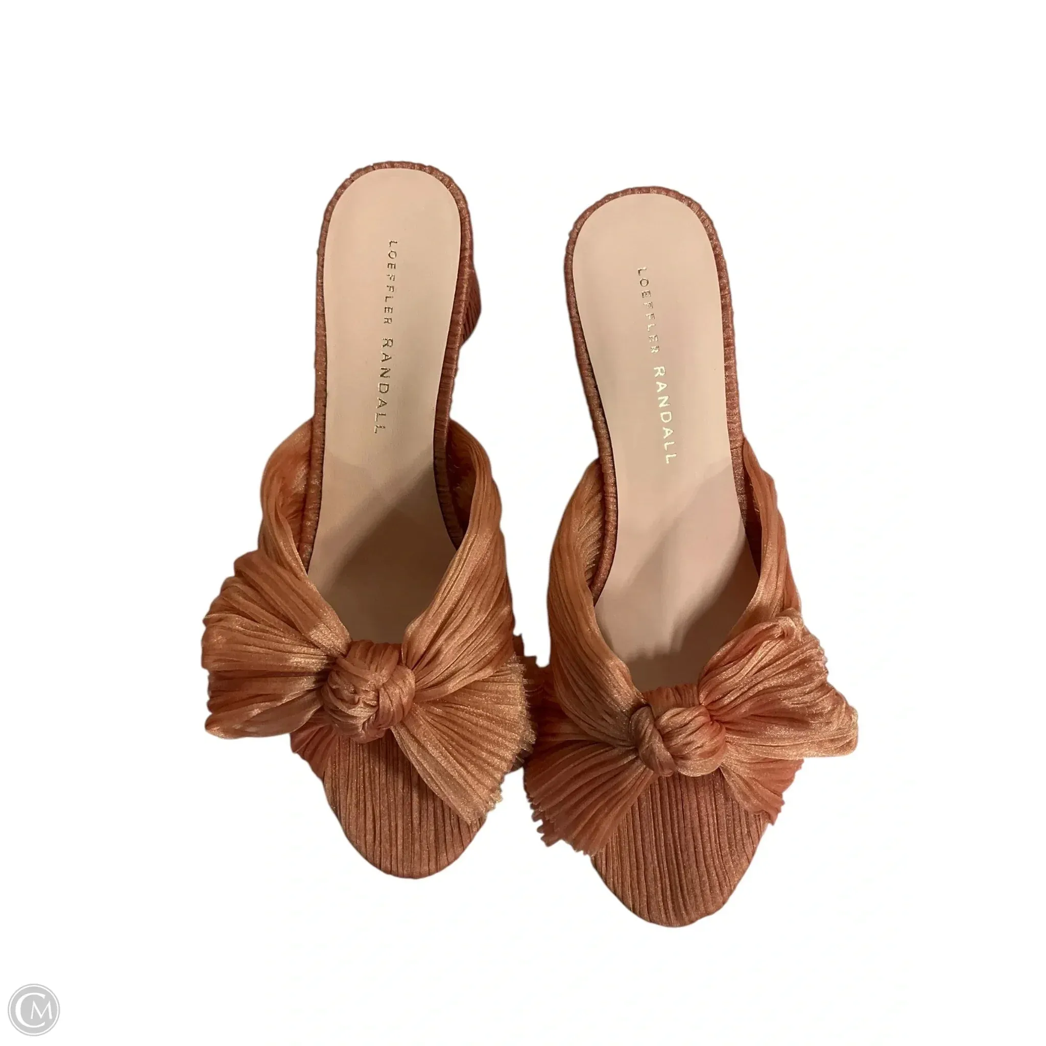 Sandals Heels Block By Loeffler Randall In Coral, Size: 8