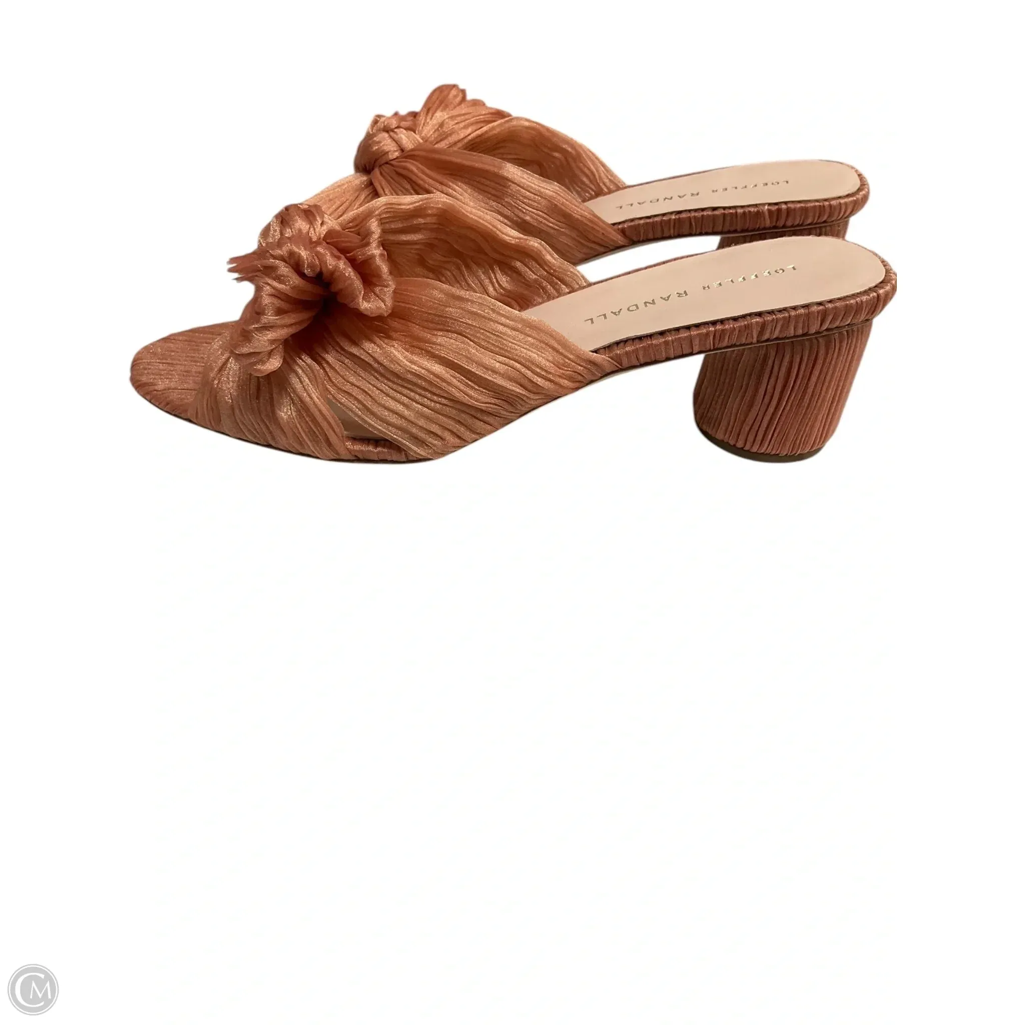 Sandals Heels Block By Loeffler Randall In Coral, Size: 8