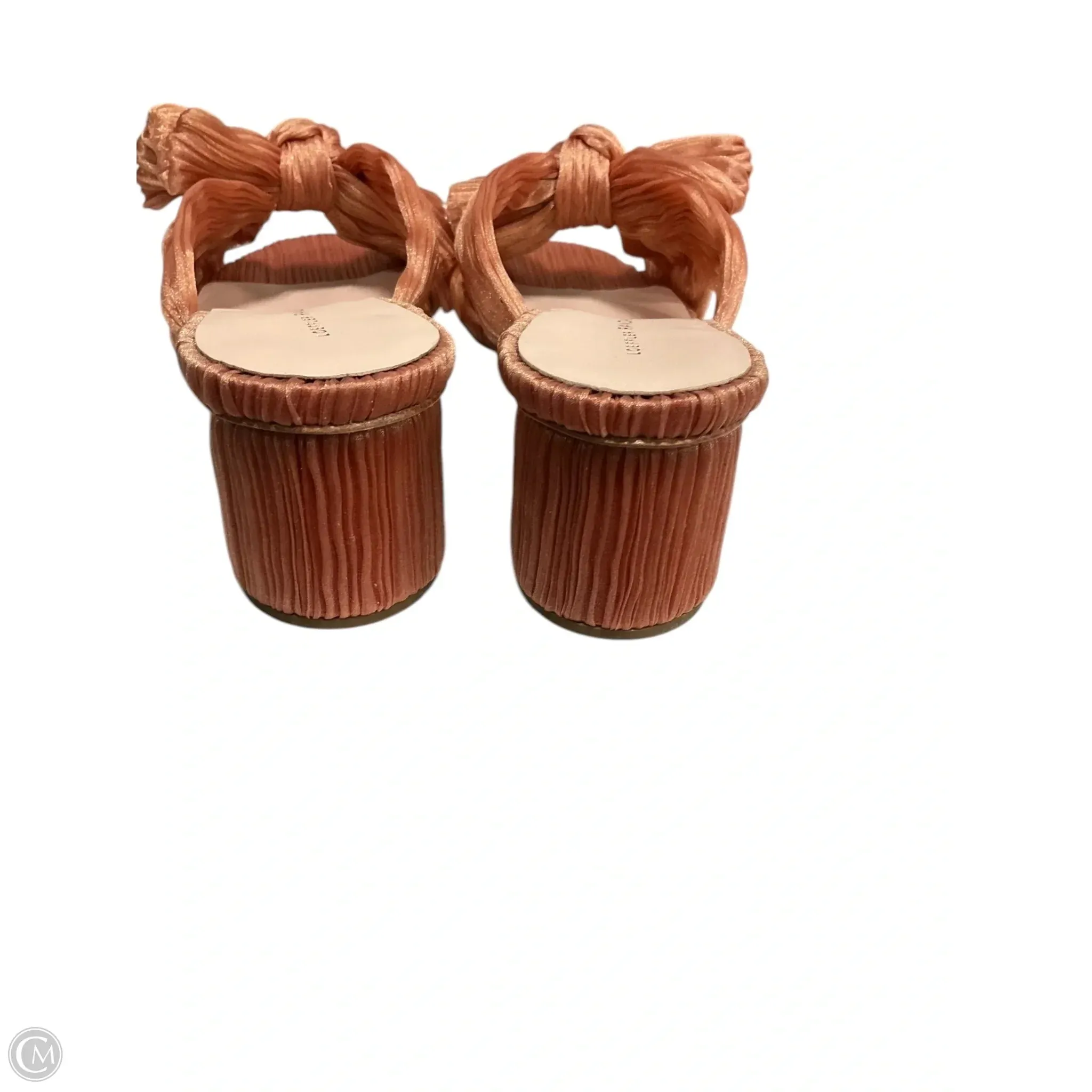 Sandals Heels Block By Loeffler Randall In Coral, Size: 8