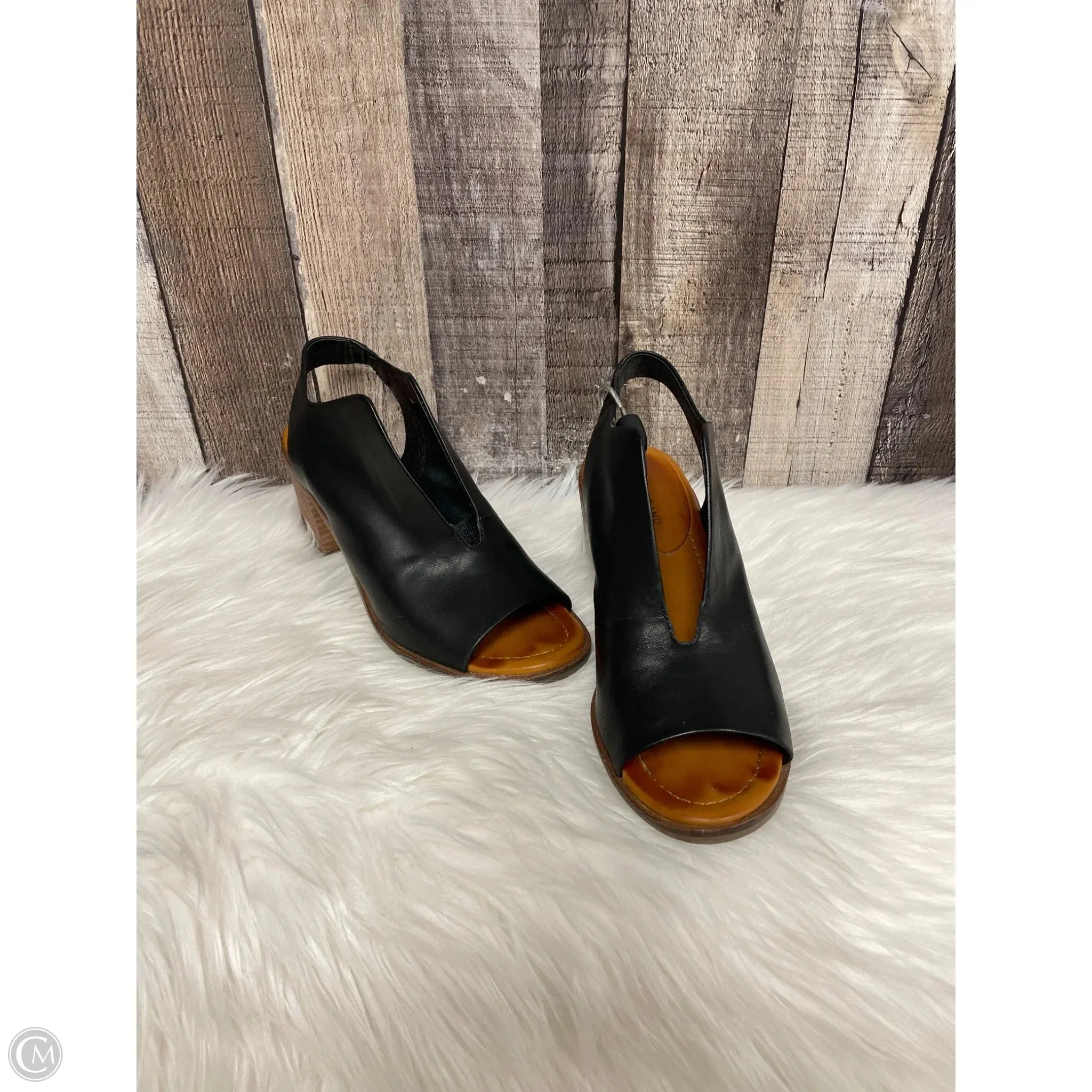 Sandals Heels Block By Lucky Brand In Black, Size: 8