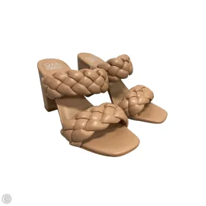 Sandals Heels Block By Madden Nyc In Tan, Size: 7