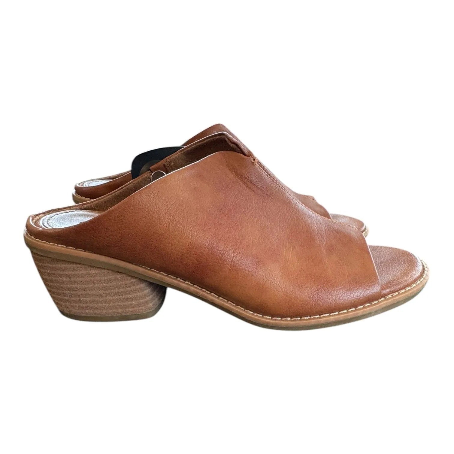 Sandals Heels Block By Sofft In Brown, Size:7.5