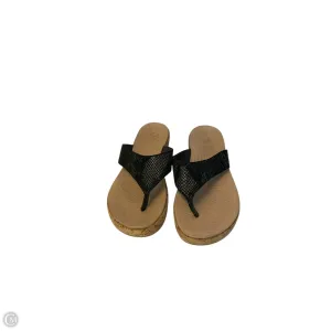 Sandals Heels Platform By Crocs In Brown, Size: 9
