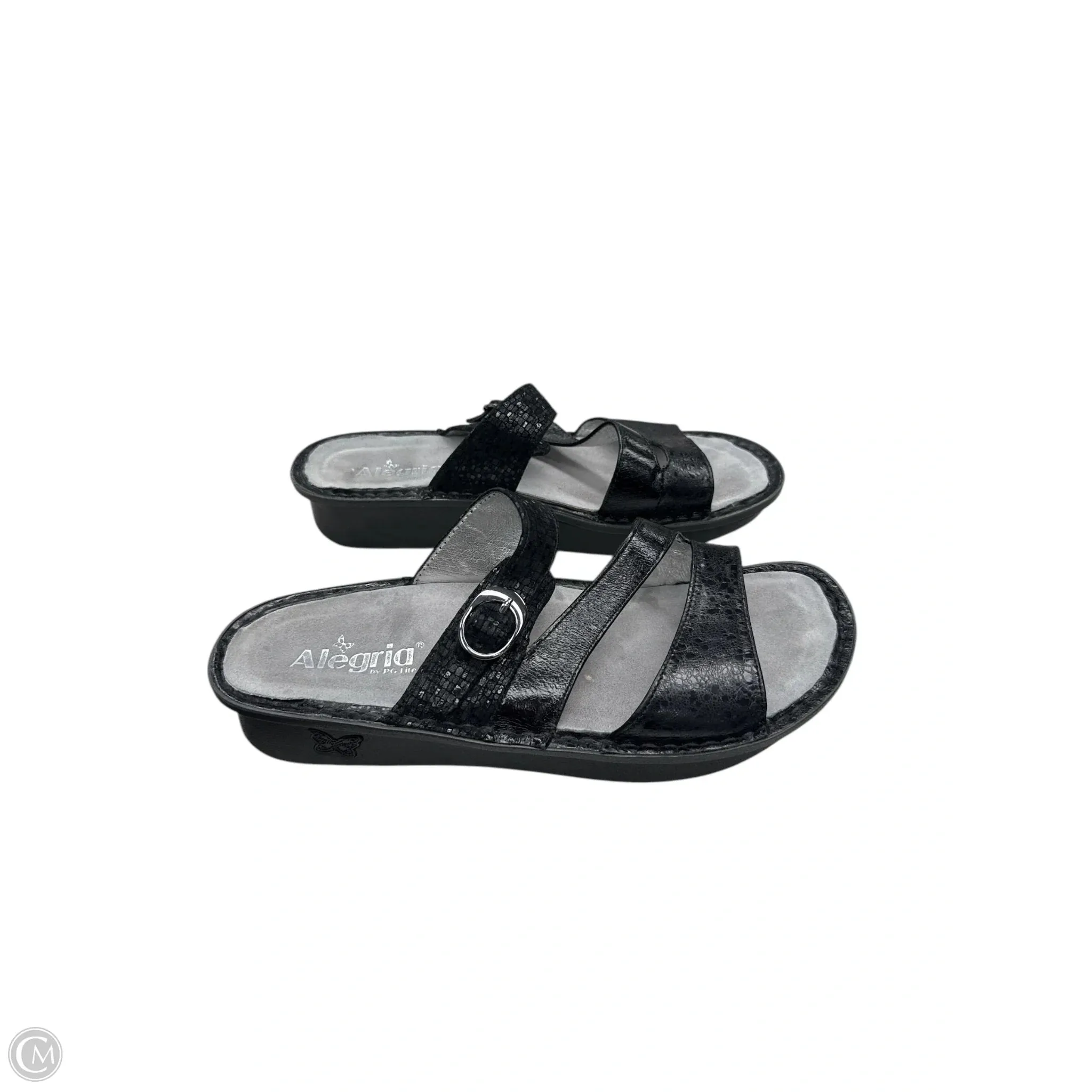 Sandals Heels Wedge By Alegria In Black, Size: 10