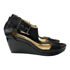 Sandals Heels Wedge By Alex Marie In Black, Size:6