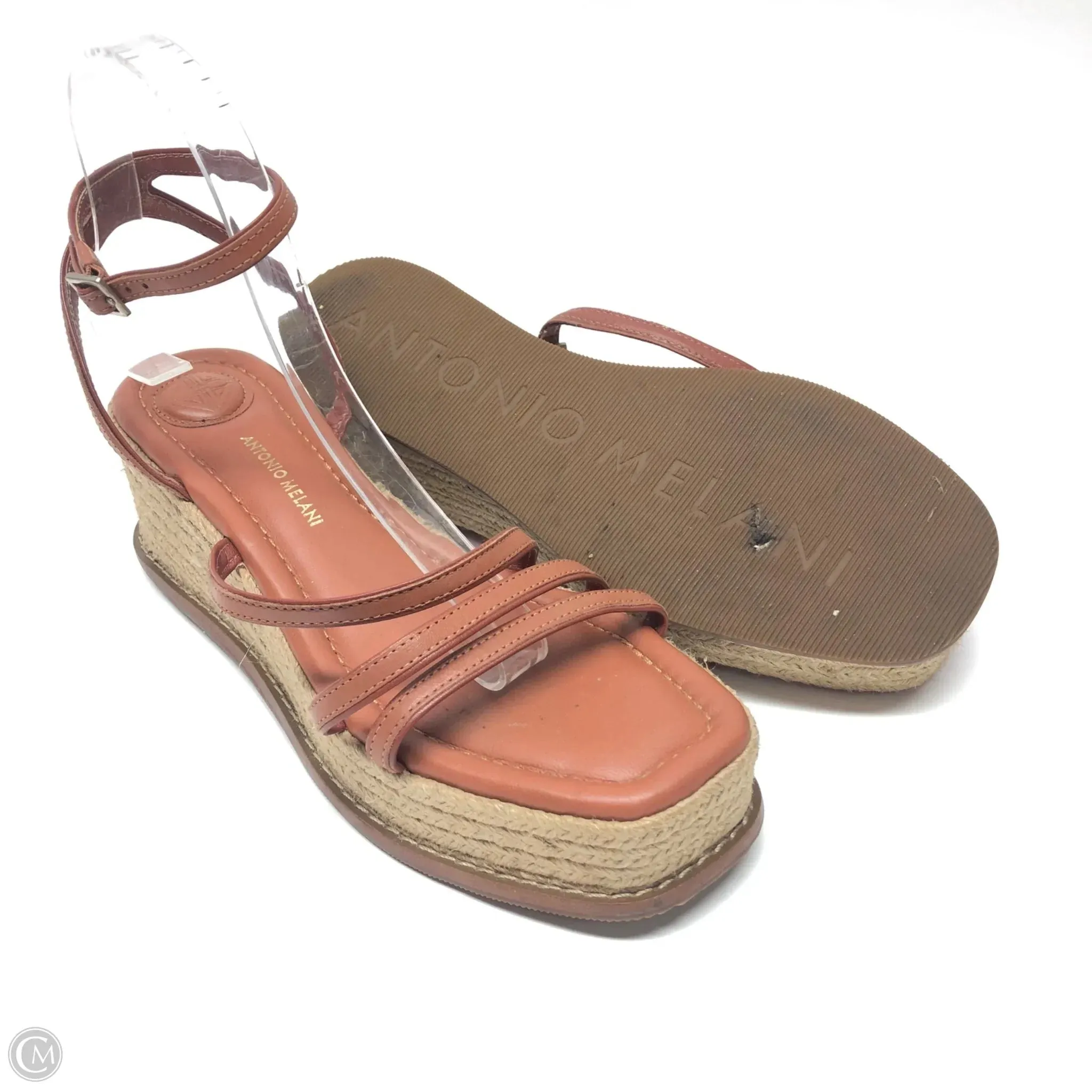 Sandals Heels Wedge By Antonio Melani In Brown, Size: 9