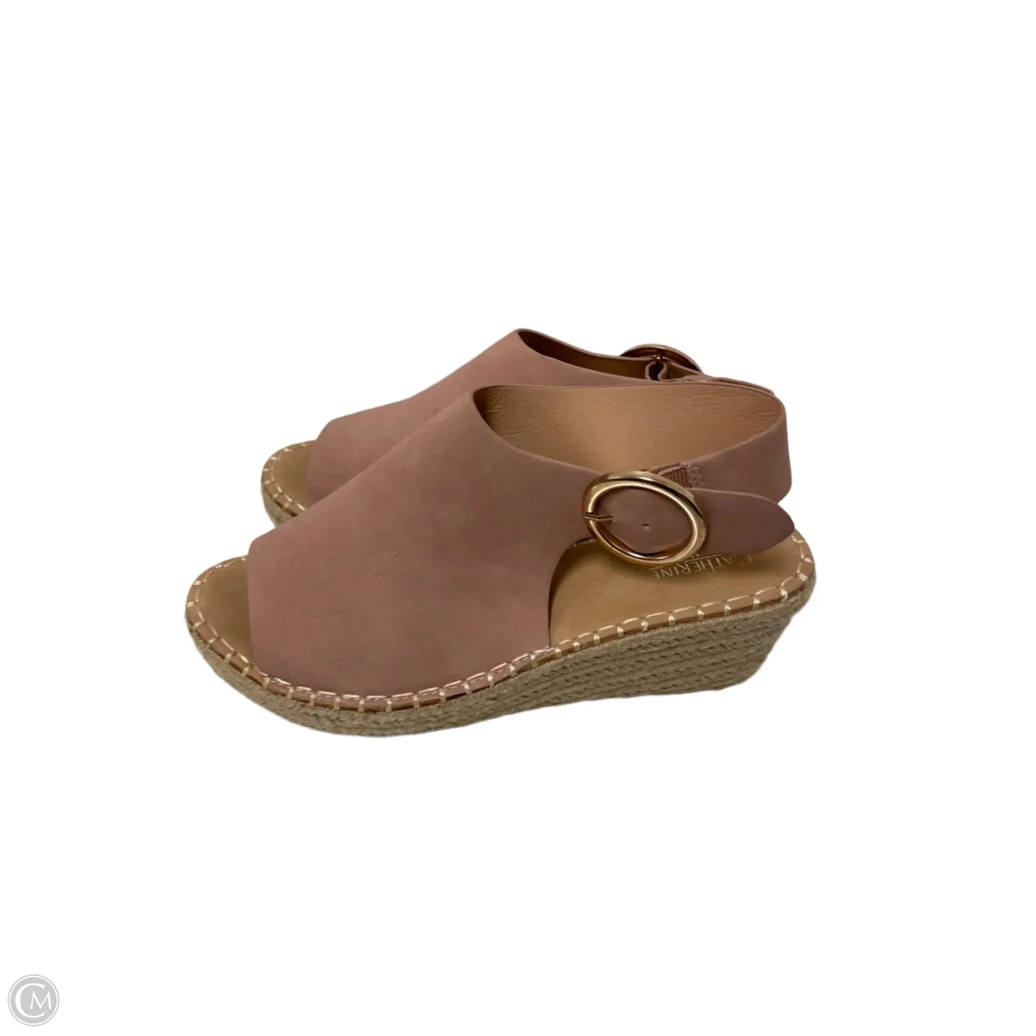 Sandals Heels Wedge By Catherine Malandrino In Pink, Size: 9