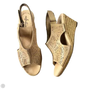 Sandals Heels Wedge By Clarks In Brown, Size: 9