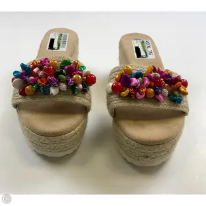 Sandals Heels Wedge By Clothes Mentor In Multi-colored, Size: 7