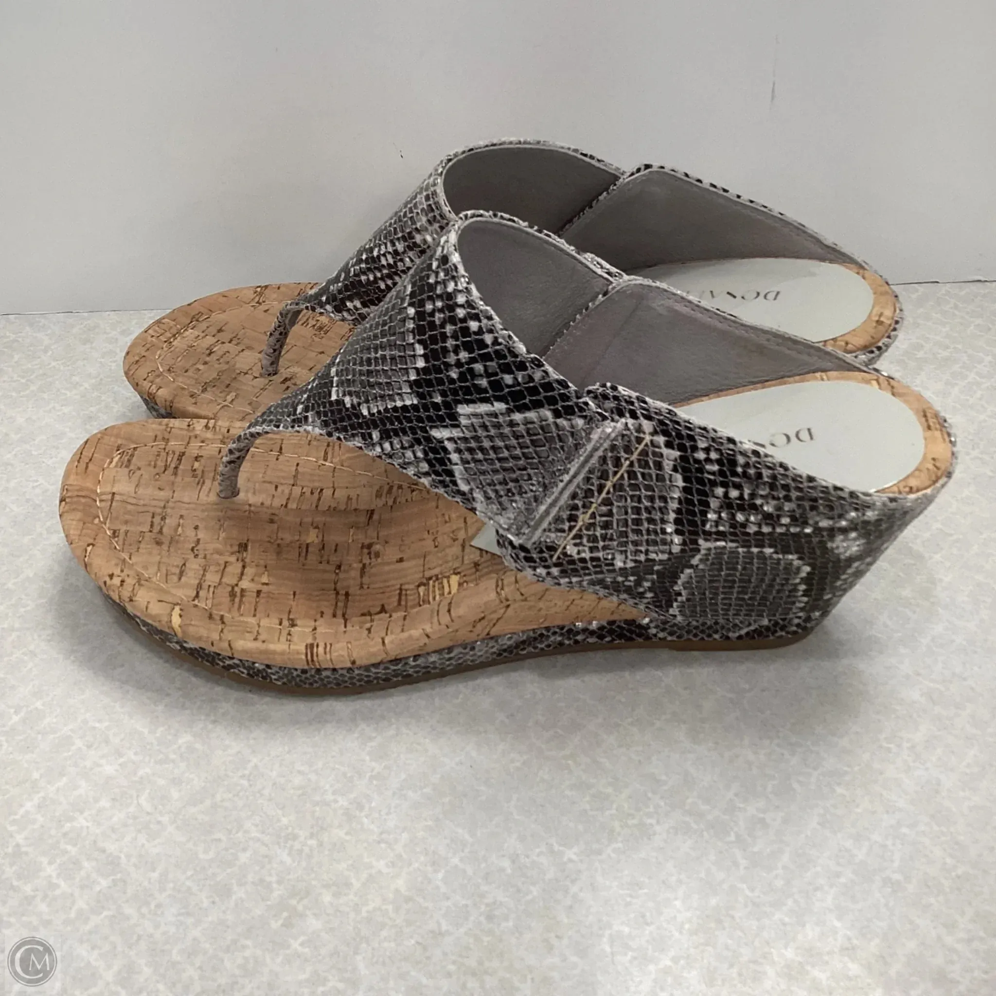 Sandals Heels Wedge By Donald Pliner In Grey, Size: 9