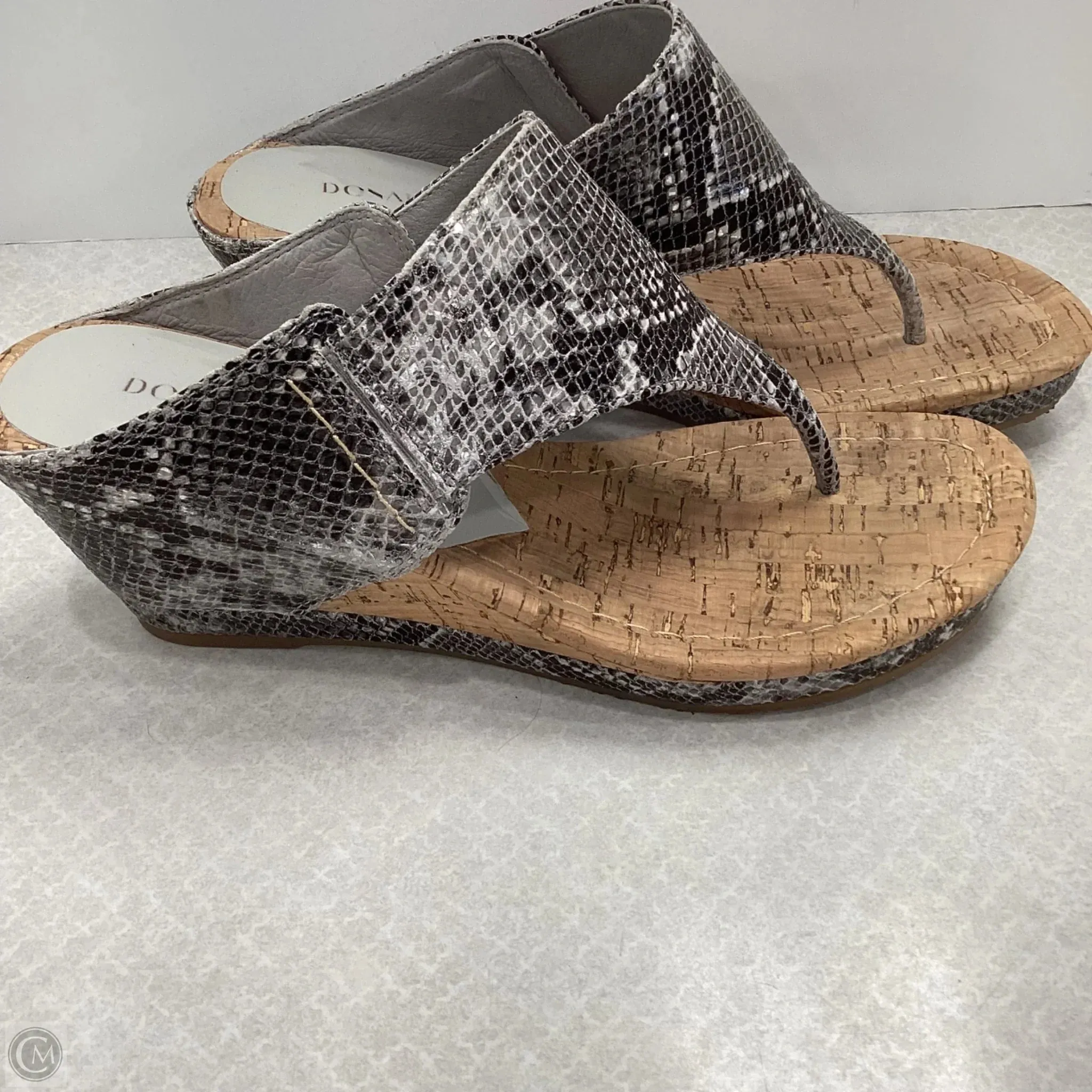 Sandals Heels Wedge By Donald Pliner In Grey, Size: 9