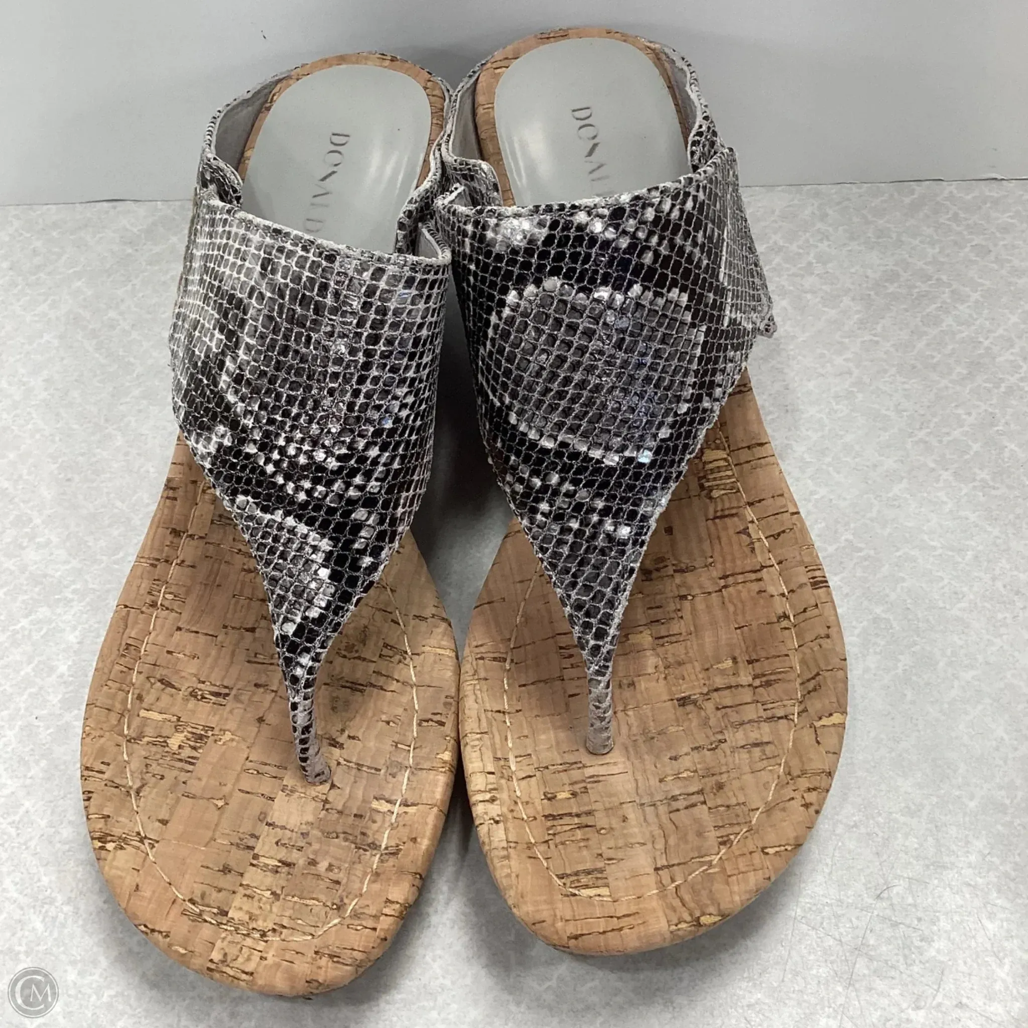 Sandals Heels Wedge By Donald Pliner In Grey, Size: 9
