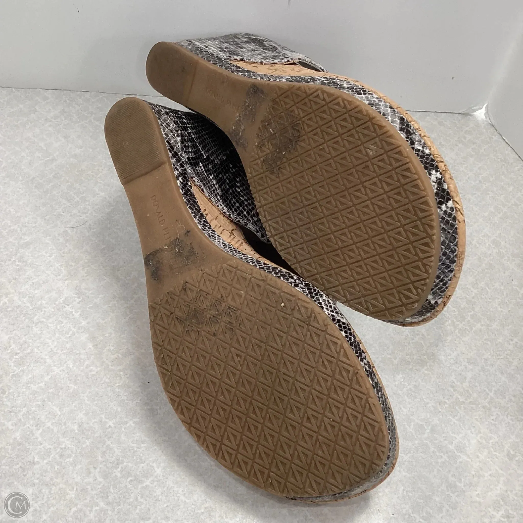 Sandals Heels Wedge By Donald Pliner In Grey, Size: 9