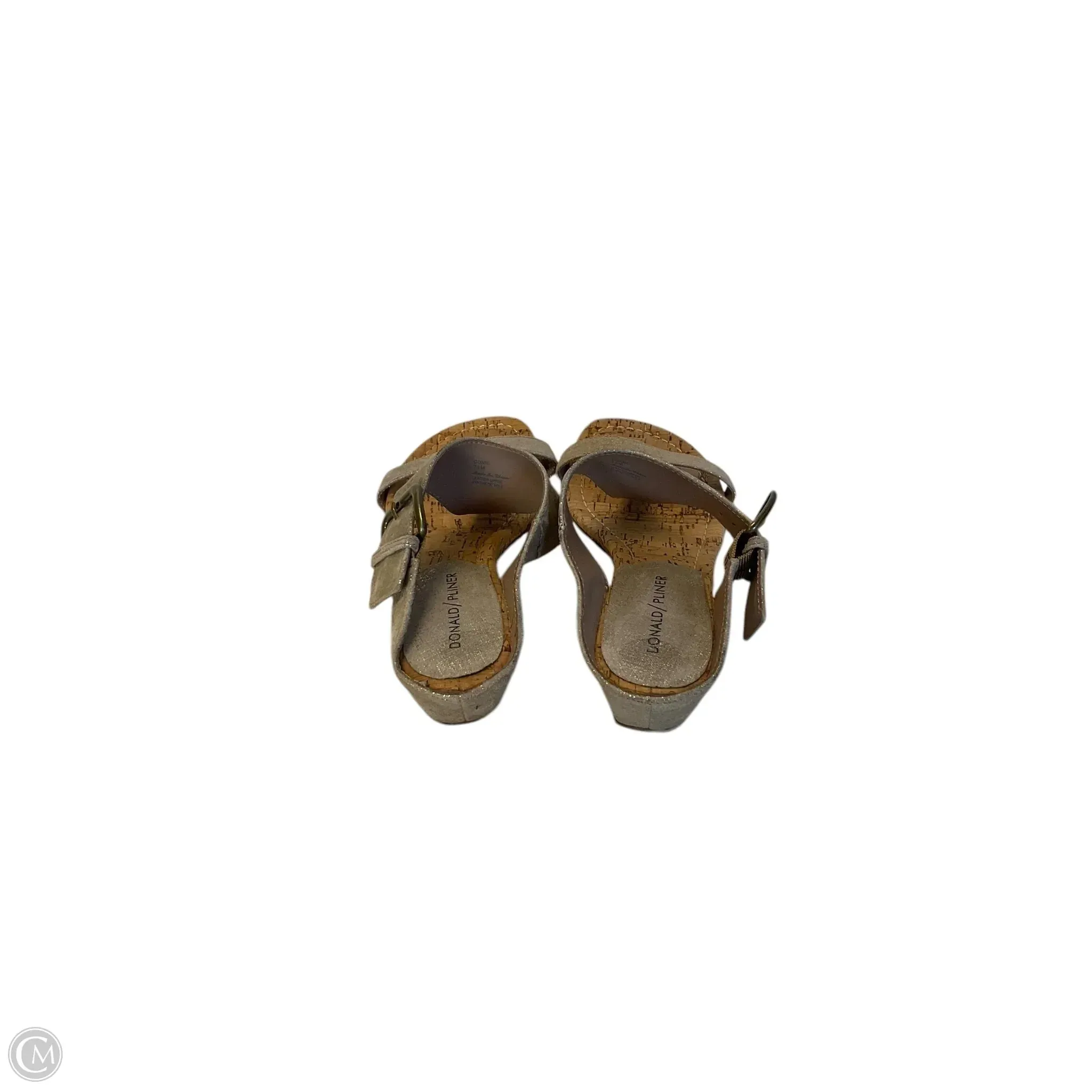 Sandals Heels Wedge By Donald Pliner In Tan, Size: 7.5