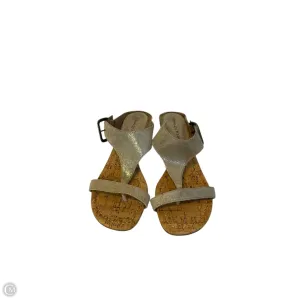 Sandals Heels Wedge By Donald Pliner In Tan, Size: 7.5