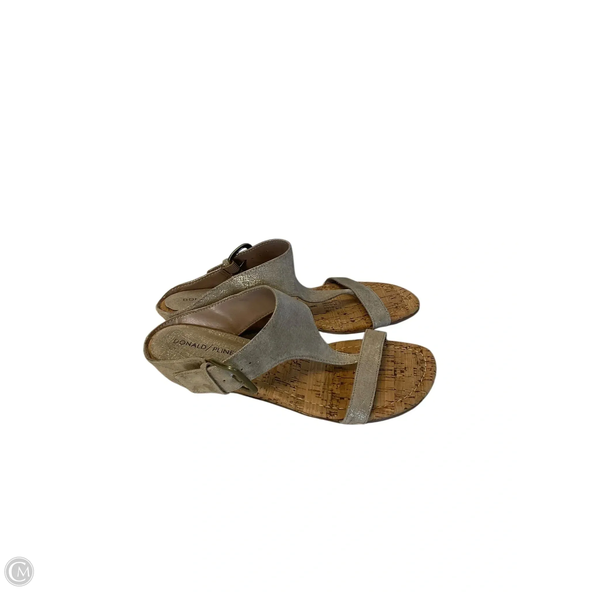 Sandals Heels Wedge By Donald Pliner In Tan, Size: 7.5