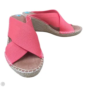 Sandals Heels Wedge By Gentle Souls In Peach, Size: 8