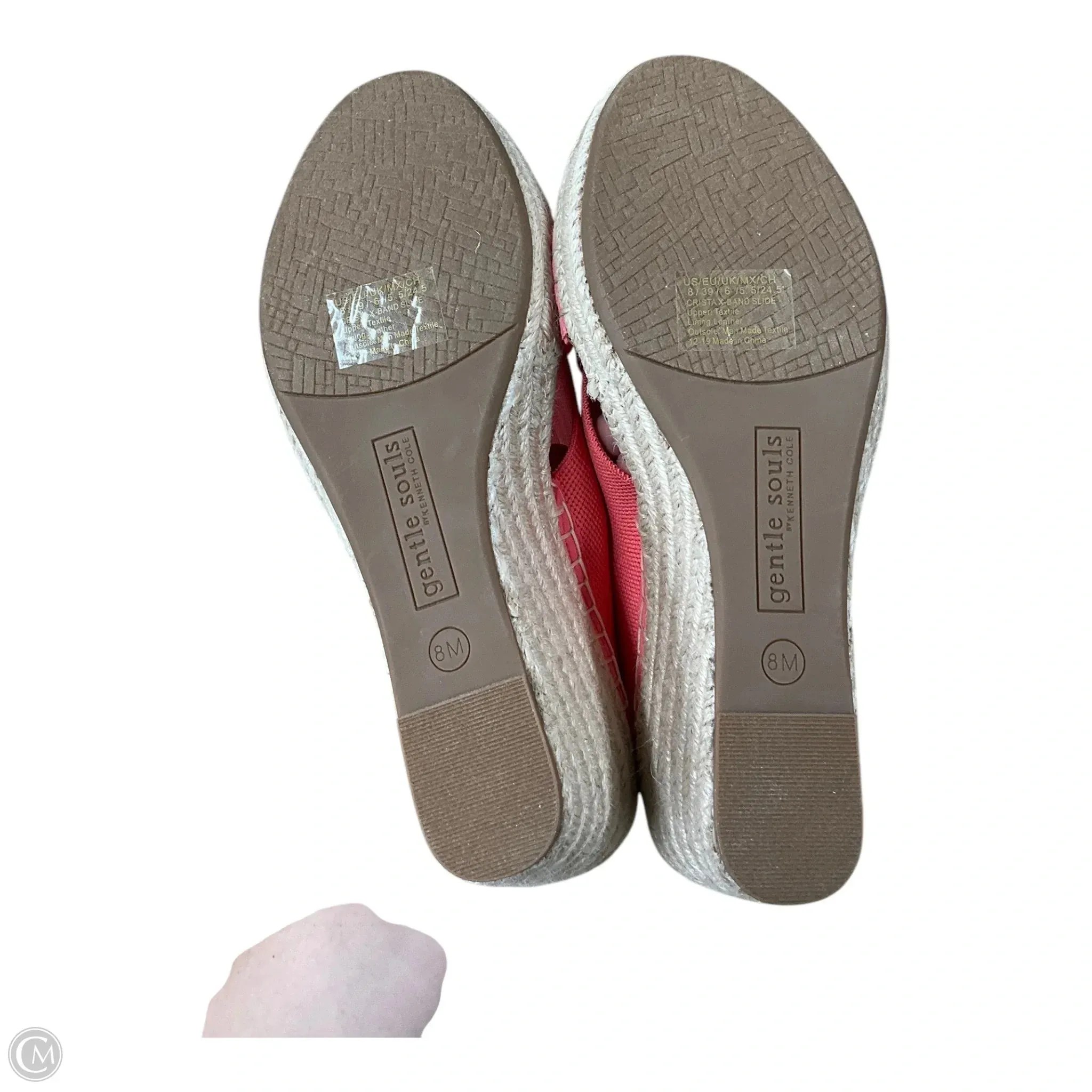 Sandals Heels Wedge By Gentle Souls In Peach, Size: 8