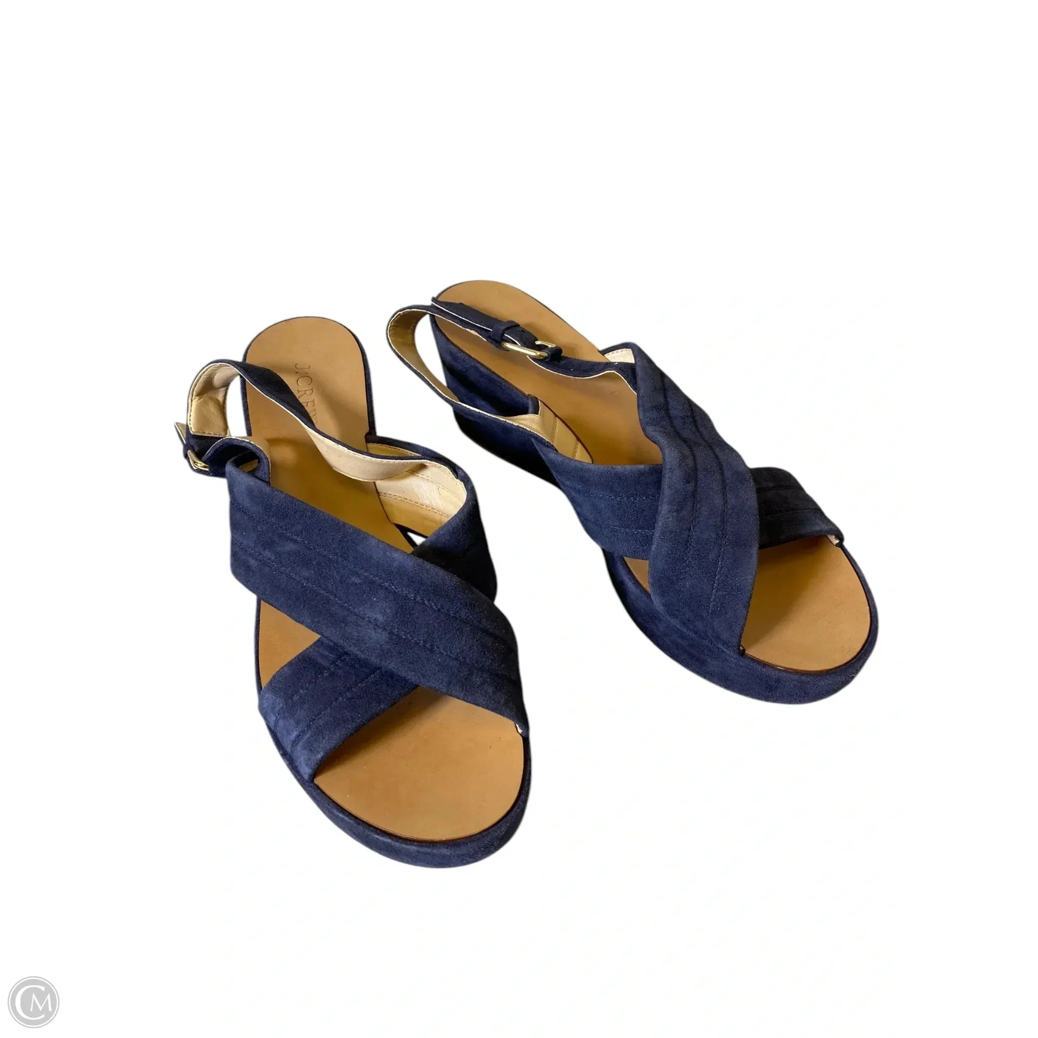 Sandals Heels Wedge By J. Crew In Navy, Size: 10