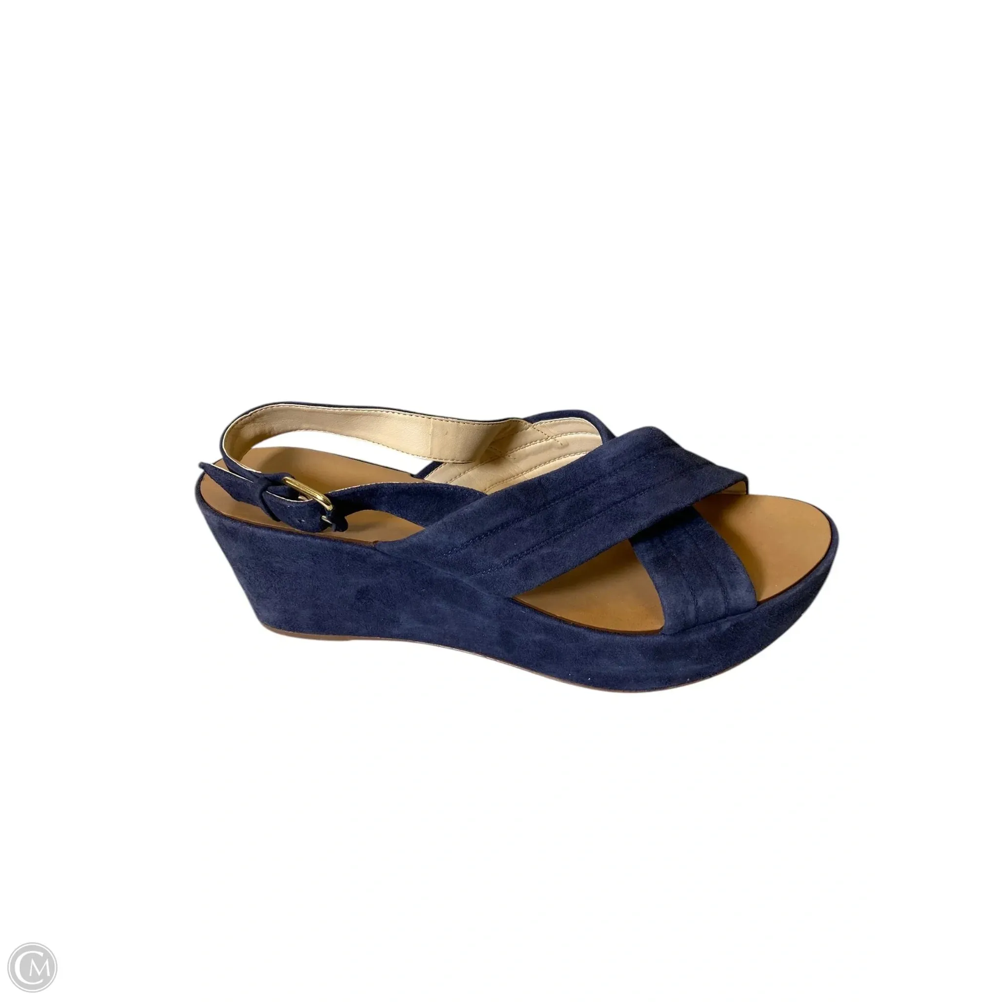 Sandals Heels Wedge By J. Crew In Navy, Size: 10