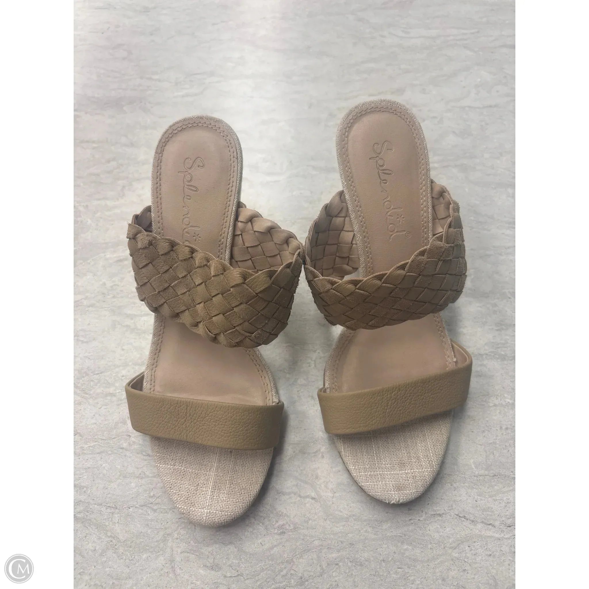 Sandals Heels Wedge By Splendid In Tan, Size: 7