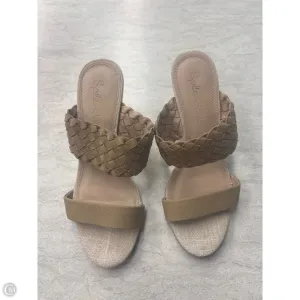 Sandals Heels Wedge By Splendid In Tan, Size: 7